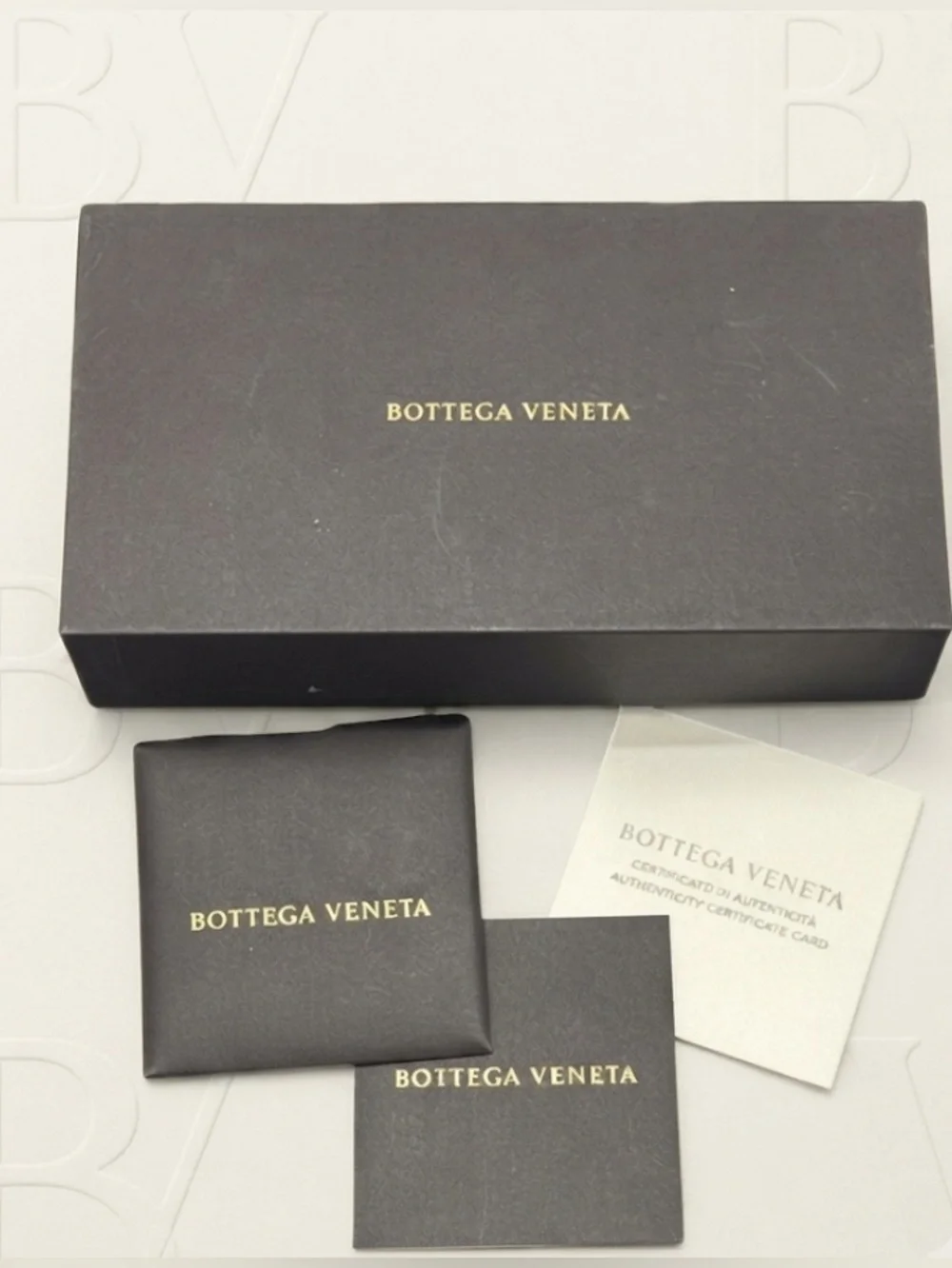 Authentic Bottega Veneta luxury designer storage box with authenticity papers